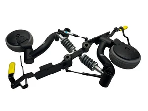 Quantum Q6 Edge Power Wheelchair Front Caster Motor Mount Assembly W/ Tires - Picture 1 of 18