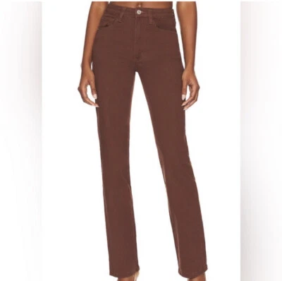 WeWoreWhat Women’s Coasted Icon High Rise Straight Jean Brown Cacao Size 24 NWT - Image 1 of 4