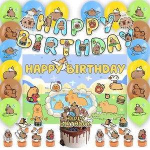 Capybara Birthday Party Decorations Cute Capybara Party Supplies Kit Capybara... - Picture 1 of 5