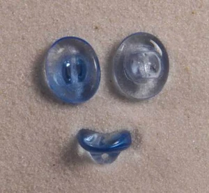 Button Set Transparent Glass Light Blue Oval Saddle 7/16 X 9/16” 11 X 14mm Czech - Picture 1 of 1