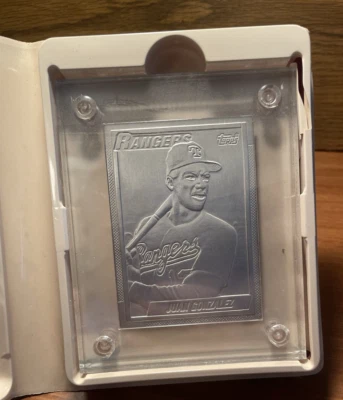 Highland Mint 1990 Topps #33 Juan Gonzalez Silver Card #107/1000 - Image 1 of 4