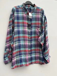 Ralph Lauren Men's 100% Linen Check Shirt Multicoloured Size 5XL Bnwt - Picture 1 of 8