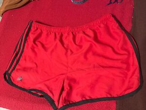 Adidas Mens Red & Black Lines At The Side Swim Trunks Board Shorts