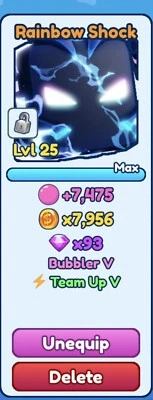 BUBBLE GUM SIMULATOR INFINITY | BGSI MYTHIC RAINBOW SHOCK 1 In 800 Mill ROBLOX