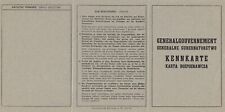 Kolekcja 346 kart identyfikacyjnych z Generalgouvernement GG 1939-1945