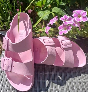 BIRKENSTOCK ARIZONA EVA PINK WATERPROOF SANDALS SZ 4 EU 37 Womens Holiday Used - Picture 1 of 11