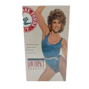 Vintage Jane Fonda Low Impact Aerobic Workout VHS Tape Fitness Exercise Video - Picture 1 of 3