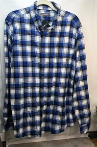 Men's Eddie Bauer Long Sleeve Slue Plaid flannel Button front shirt XL - Picture 1 of 13