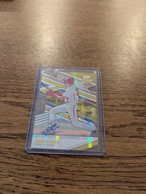 2020 Panini Elite Extra Edition - Owen Caissie #45 Aspirations Gold Die-Cut /24 - Image 1 of 2