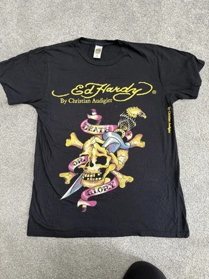 Camiseta De Colección Ed Hardy por Christin Audigier Muerte o Gloria (M) Foto 1 de 4