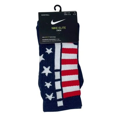 Calcetines Nike Elite 'USA Flag Stars Stripes', talla mediana (6-8) CJ9897-410 NUEVOS CON ETIQUETAS Foto 1 de 3