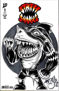 Street Sharks 1 IDW 2025 Comic Sketch Cover Var W Original DCastr Ripster Art - Picture 1 of 6