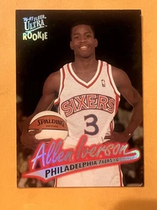 1996-97 Fleer Ultra Allen Iverson #82 Rookie Card RC HOF - Picture 1 of 2
