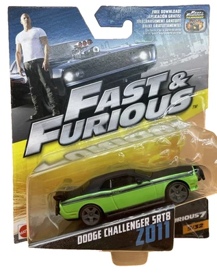 Fast & Furious Dodge Challenger SRT8 – Mattel 2011 Diecast FCF40 – Long Card New - Image 1 of 4