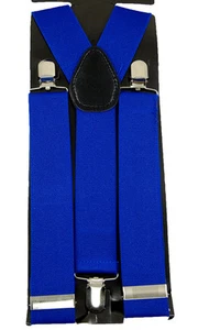 Unisex Clip-on Brackets Elásticos "Azul Real" Y-Spalda Tirantes 1 1/2" - Imagen 1 de 1