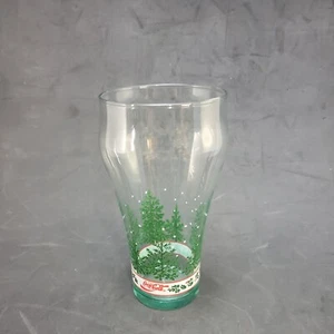 Vintage 1991 Coca Cola Christmas Bell Pine Tree Glass - Picture 1 of 7