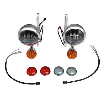 4.5" Auxiliary Fog Light Bracket Turn Signal Fit For Harley Electra Street Glide - Image 1 of 4