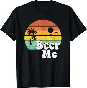 Funny Beer Me Retro California Beach Summer Sun Vintage Gift T-Shirt Hoodie - Picture 1 of 15