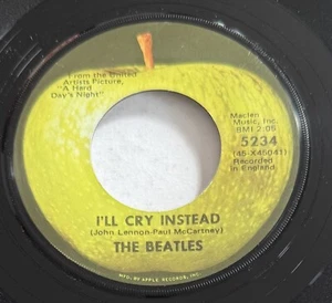 Beatles I'll Cry Instead / I'm Happy Just To Dance With You Apple 5234 45rpm NM! - Picture 1 of 6