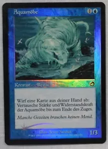 MAGIC THE GATHERING MTG TORMENT AQUAMOEBA AQUAMOBE FOIL GERMAN CREATURE CARD - Picture 1 of 3