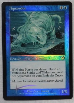 MAGIC THE GATHERING MTG TORMENT AQUAMOEBA AQUAMOBE FOIL GERMAN CREATURE CARD - Image 1 of 3