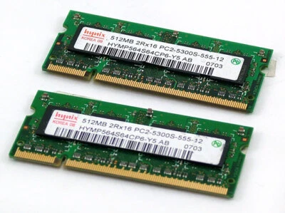 1GB HP Hynix Pavilion DDR2 PC2-5300S SODIMM  417054-001 - Image 1 of 4