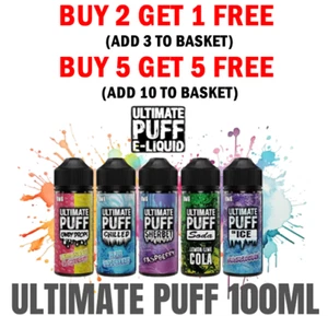 E LIQUID 100ML ULTIMATE PUFF VAPING JUICE FULL RANGE 0MG 70/30VG EXP CLEARANCE - Picture 1 of 1