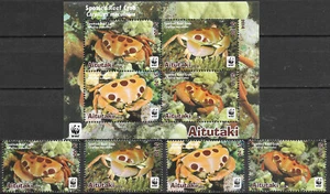 AITUTAKI - 2014 MNH "WWF Spotted Reef CRABS" Souvenir Sheet & Complete Set !!!! - Picture 1 of 1