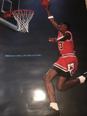 Póster de colección Nike Scottie Pippen "BEAM ME UP SCOTTIE" raro Chicago Bulls NBA Foto 1 de 4