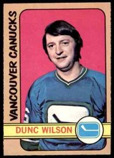 1972-73 O-PEE-CHEE DUNC WILSON VANCOUVER CANUCKS #18 NRMT