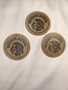 Vintage Lot 3 Holz Nickel Medaille ~ 1,5" ~ Montreal W Covina CA Bicentennial - Bild 1 von 9