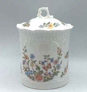 Aynsley Cottage Garden Biscuit Canister Jar Storage 4 3/4" height Flowers - Picture 1 of 4