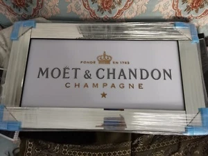 Moet and chandon Liquid Glitter Art Picture in Mirror frame - Picture 1 of 5