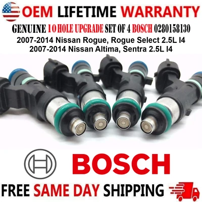 GENUINO BOSCH 10 orificios juego de actualización de 4 inyectores de combustible para Mazda 2004-2015 Foto 1 de 4