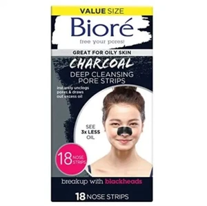 Strips Charcoal Deep Cleansing Pore 18 Nose Strips For Blackhead Removal - Picture 1 of 3