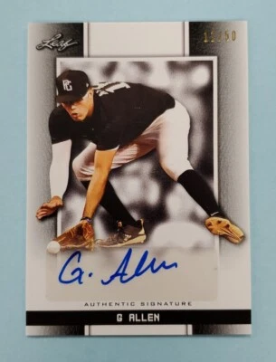 2019 Leaf Perfect Game G Allen Auto Black #BA-GA1 Card /50 - Image 1 of 2