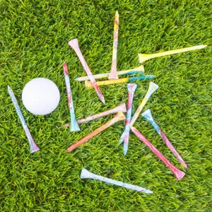 50Pcs Golf Tees Wood Golf Ball Nails Tees Colorful Gift Fit For Professionals - Picture 1 of 10