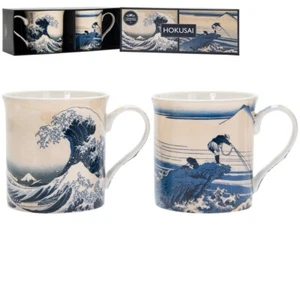 Juego de 2 - Hokusai - La Gran Ola Tazas de Diseño - Regalo en Caja - Imagen 1 de 1