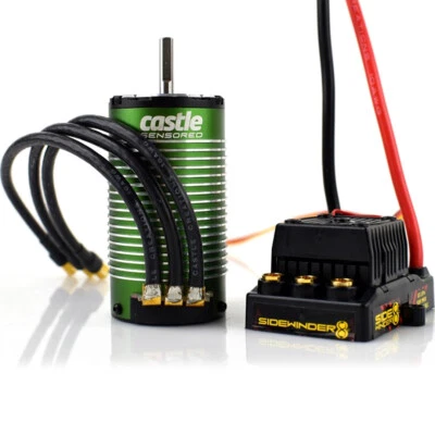 NEW Castle Creations V2 1/8 Waterproof Sidewinder ESC & 2200 KV Motor Combo - Image 1 of 2