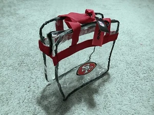 San Francisco 49ers Stadium Approved FOCO Clear Plastic Tote Zipppered Bag - Picture 1 of 13