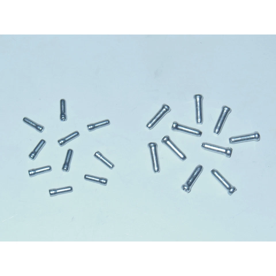 SRAM Cable End Crimp Kit for Derailleur/Brake 1.2 / 1.8 mm 20pc Silver shift tip - Image 1 of 1