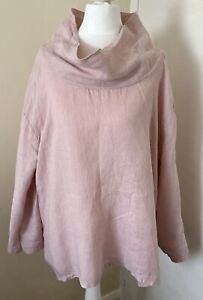 Phase Eight Relaxed fit 100% linen pink top S/M