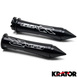 Logo Spiked Bar Ends Handgrips Hand Grips For Custom Suzuki GSXR 600 750 1000 - Picture 1 of 4