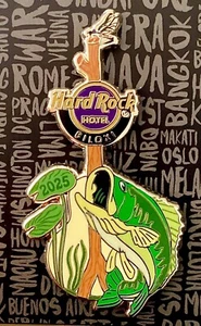 2025 HARD ROCK HOTEL BILOXI FEEDING TIME BASS FISH & DRAGONFLY GUITAR LE PIN - Picture 1 of 2