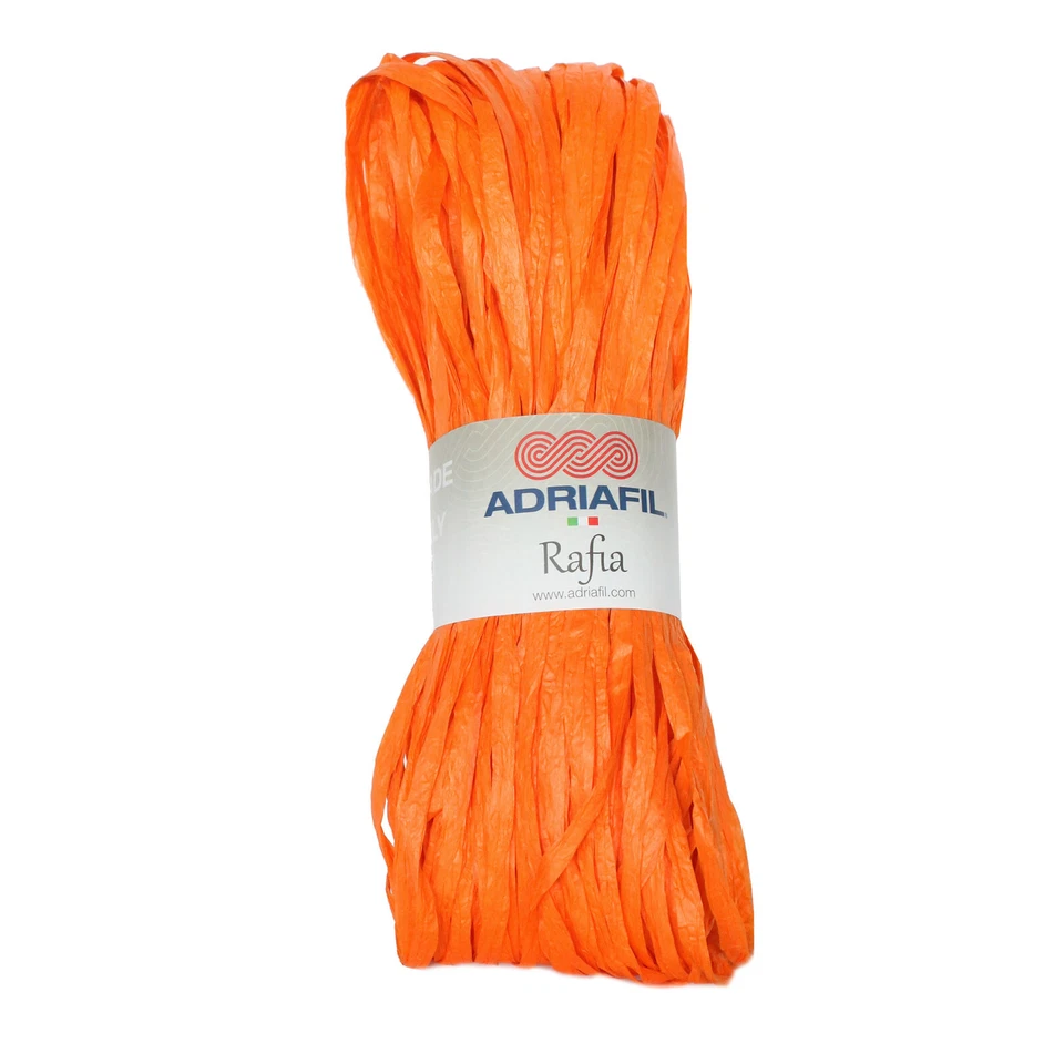 Adriafil Rafia Papiergarn Naturbast aus Holzfaser 69 Orange - Bild 1 von 1