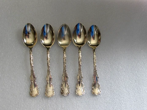 Louis XV by Birk's Sterling Silver Tea spoon x 5 set 117 gr Not scrap Cover