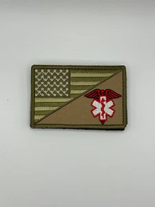MEDIC EMT EMS USA FLAG S TACTICAL COMBAT HOOK PATCH - Picture 1 of 1