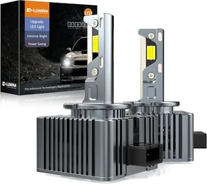 Lampadine D1S LED per fari Auto 20000LM 120W 6500K Luce Bianca Kit 2pz D-Lumina - Foto 1 di 8