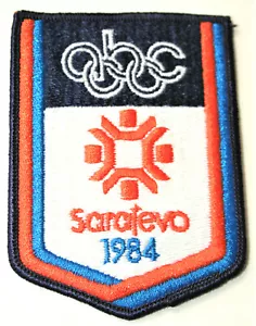 Vintage ABC TV Sports XIV Sarajevo Olympic Winter Games Cloth Patch 1984 NOS New - Bild 1 von 3