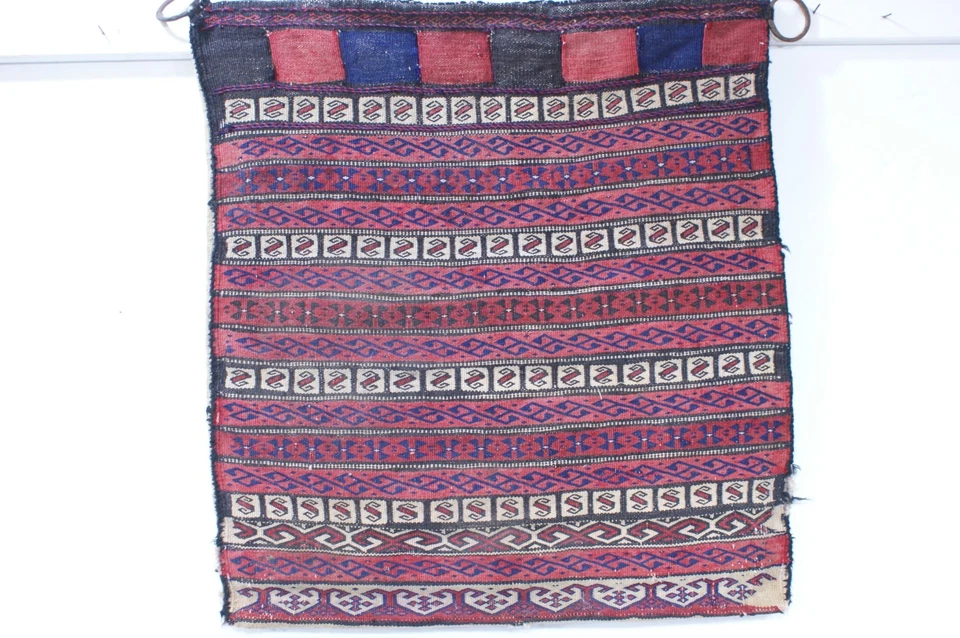 nr C3391 Original Turkmenistan Teppich Türkmen Tasche Kelim fein ca 60 x 57 cm - Bild 1 von 4